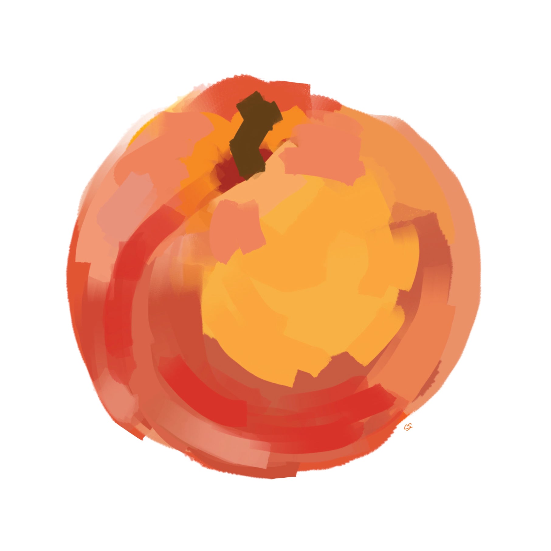Peach art print by Claire's Place